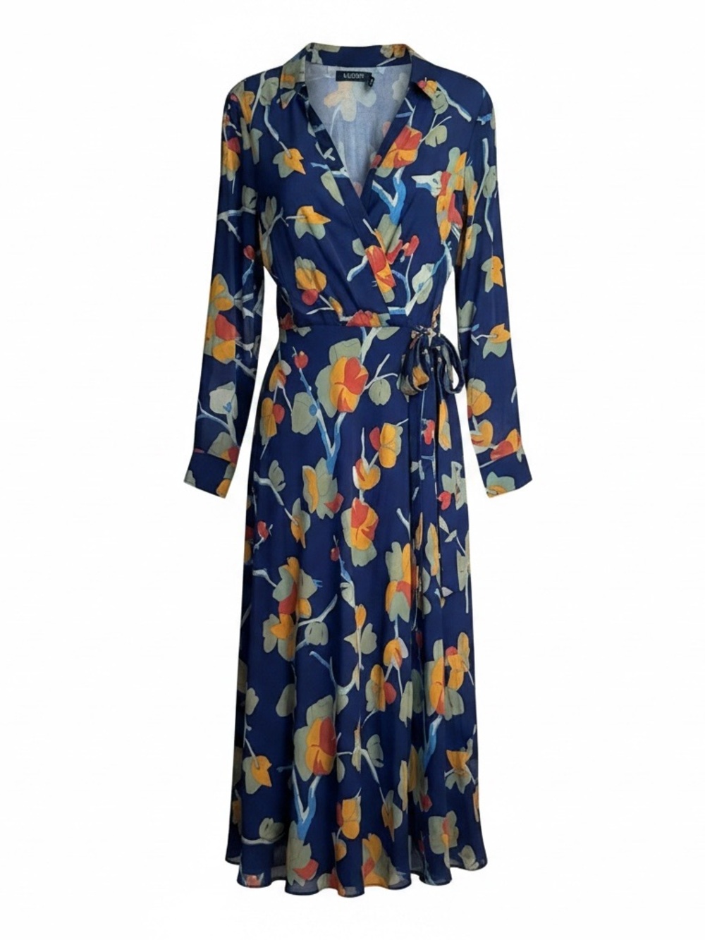 Lauren Ralph Lauren Floral Surplice Midi Georgette Dress Size 14 NWT